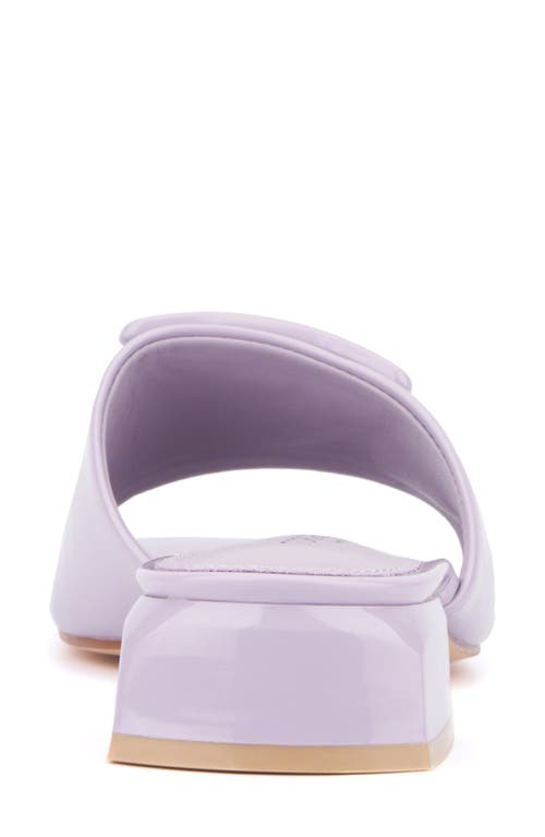 Torgeis Polyanna Block Heel Slide Sandal In Lilac