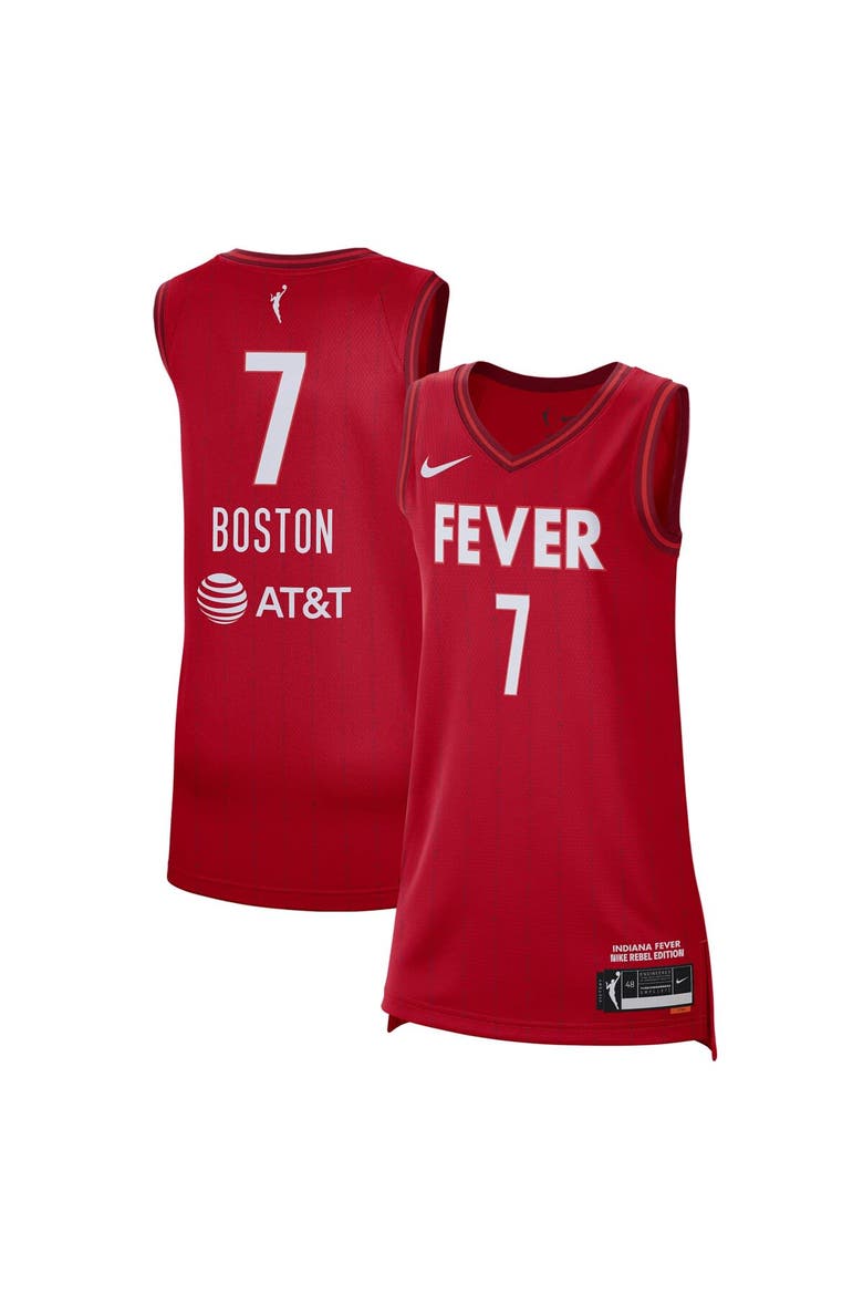 Unisex Nike Aliyah Boston Red Indiana Fever Rebel Edition Player Jersey, Main, color, Red