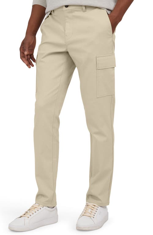 Dkny Powerstretch Flat Front Cargo Pants In Khaki