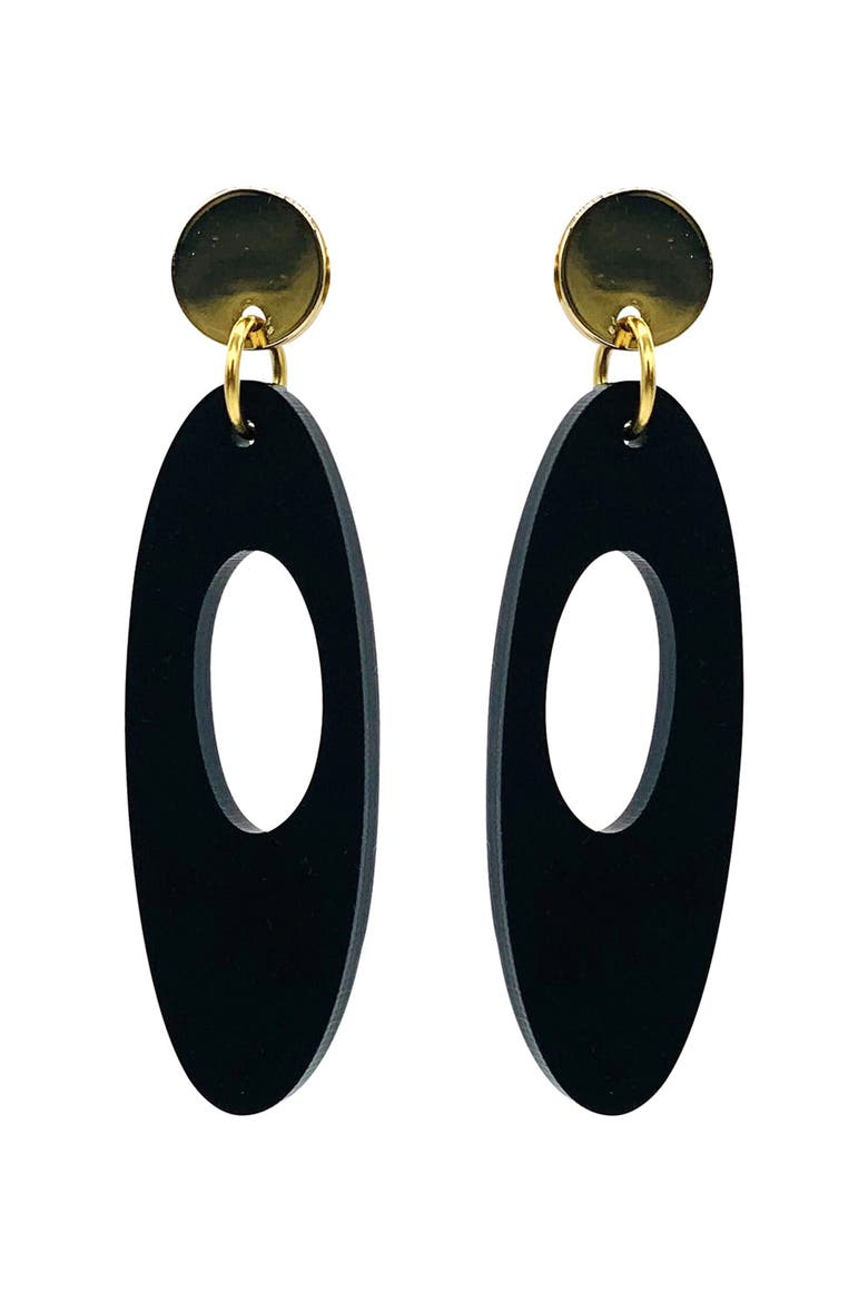 Hepworth Earrings - Black, Main, color, Black