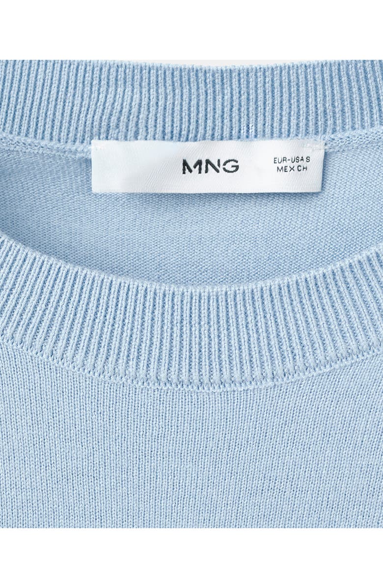MANGO Crewneck Sweater, Alternate, color, Sky Blue
