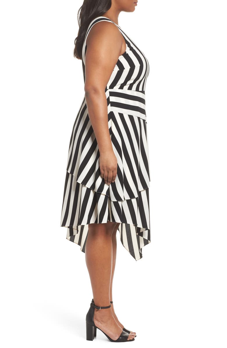 Vince Camuto Spectator Asymmetrical Hem Dress, Alternate, color, 