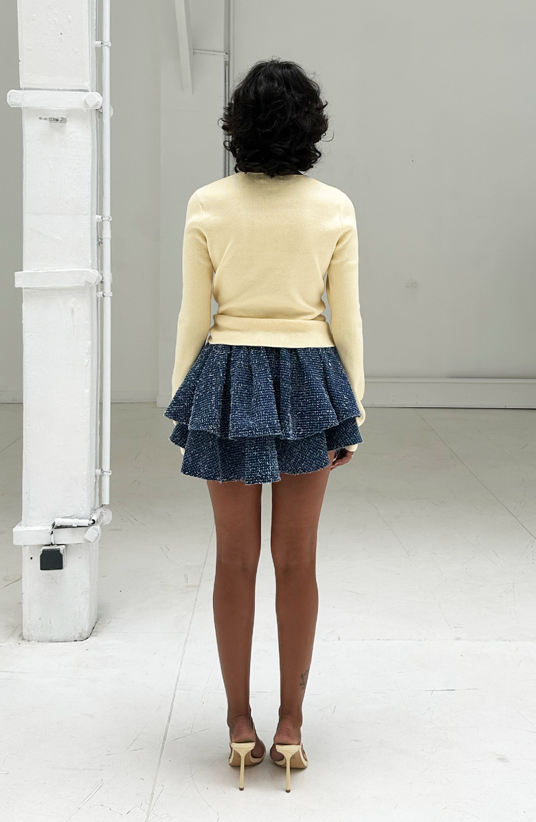 SAEMDI Asta Cardigan, Alternate, color, Butter Yellow