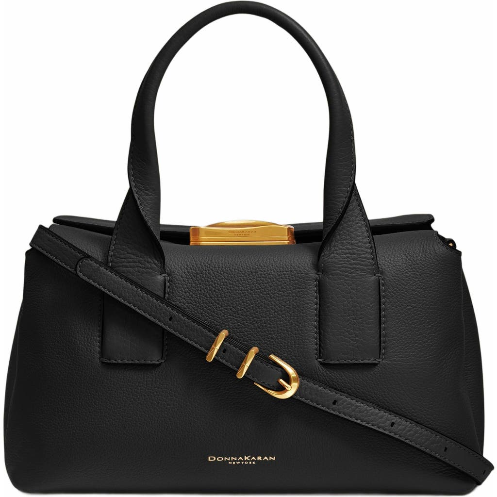 Donna Karan New York Amagansett Satchel in Black/gold  product