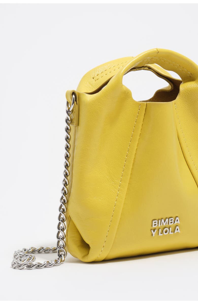 Bimba y Lola Micro Leather Paper Bag, Alternate, color,