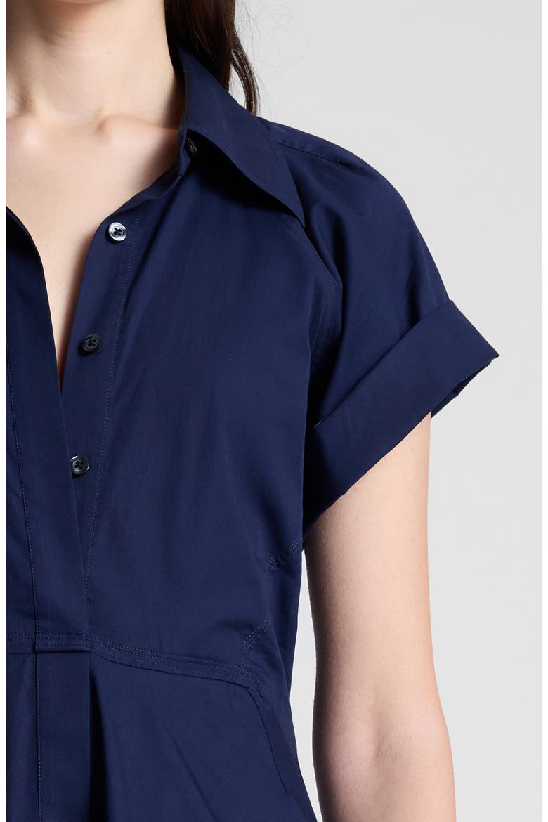 Julie Cotton Mini Shirtdress, Alternate, color, NAVY