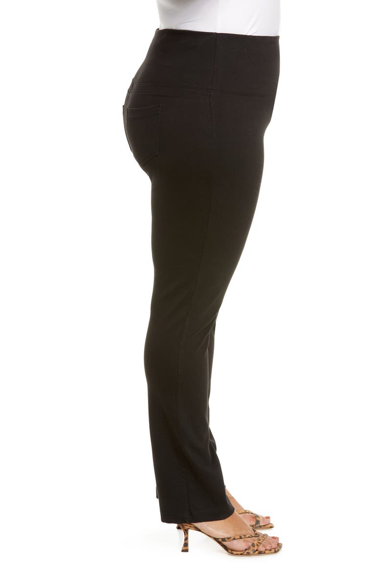 'Lyssentials Straight Leg Jeggings, Alternate, color, BLACK
