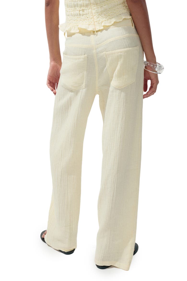 Texture Balloon Pants, Alternate, color, PASTEL YELLOW