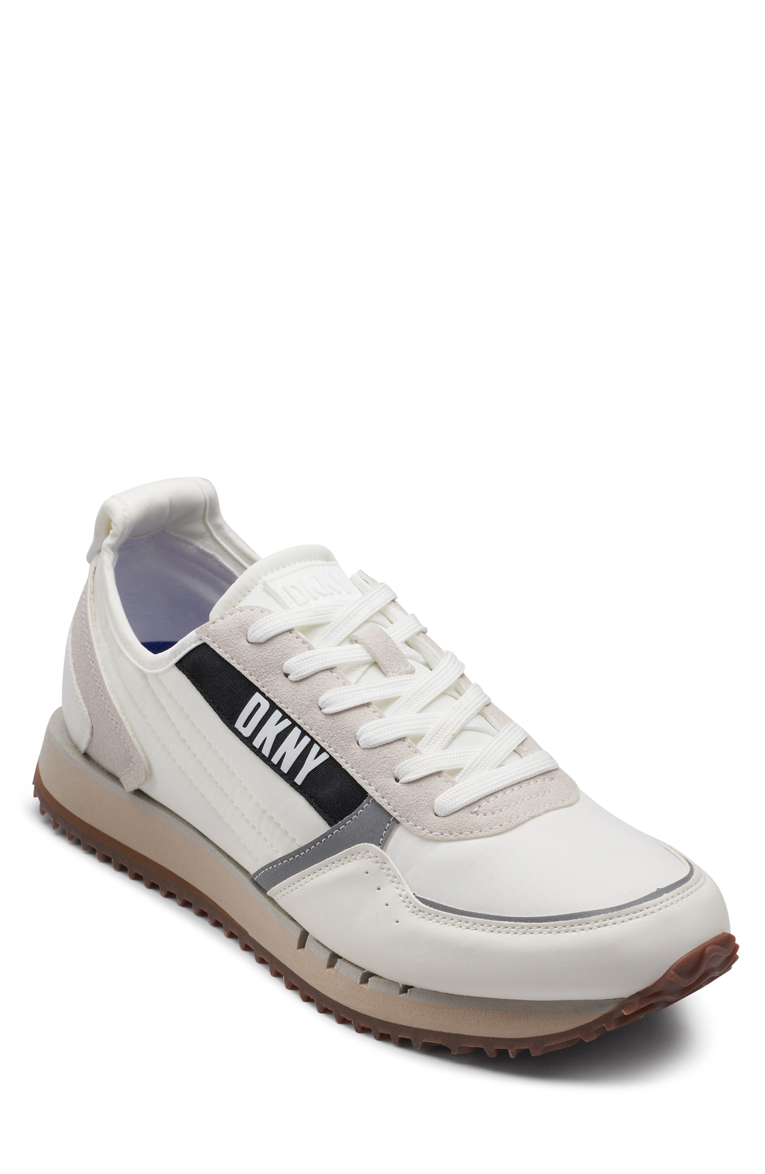 DKNY Mixed Media Runner Sneaker, Main, color, 