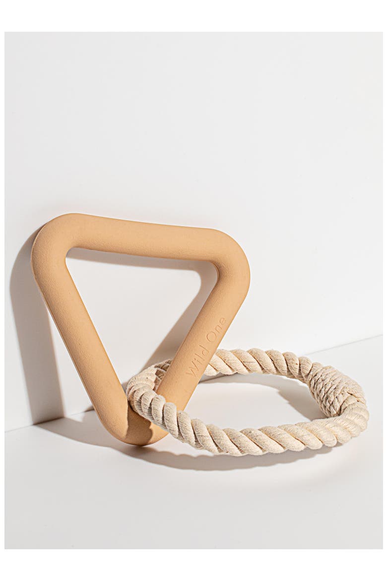 Triangle Tug Dog Toy, Main, color, TAN