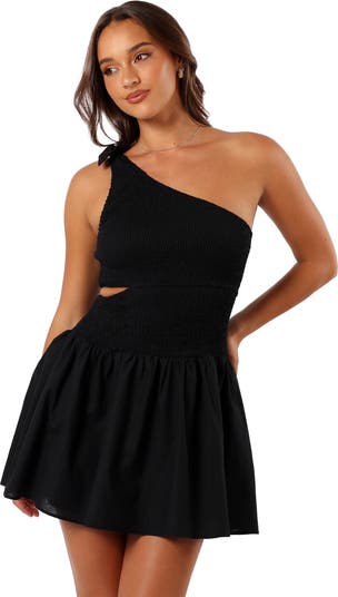 Allison One-Shoulder Cotton Minidress