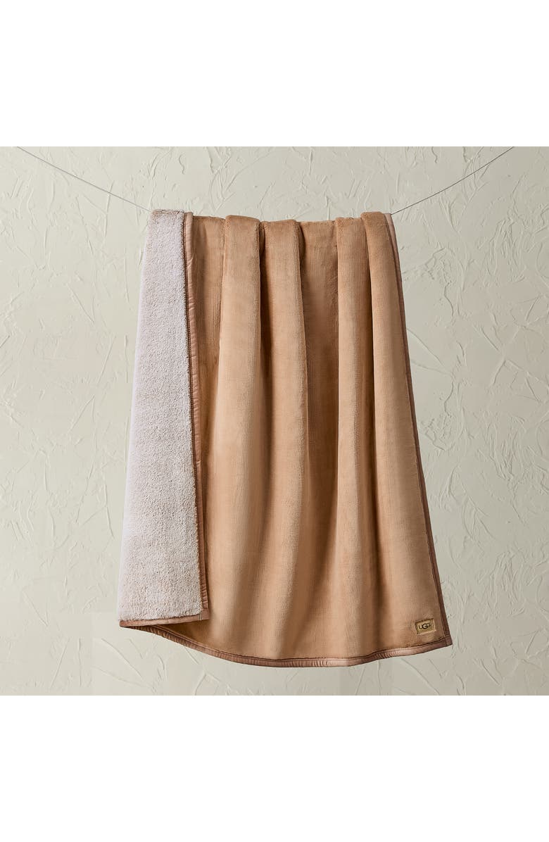 UGG<sup>®</sup> Salt Creek Faux Fur Throw Blanket, Alternate, color, Sandalwood