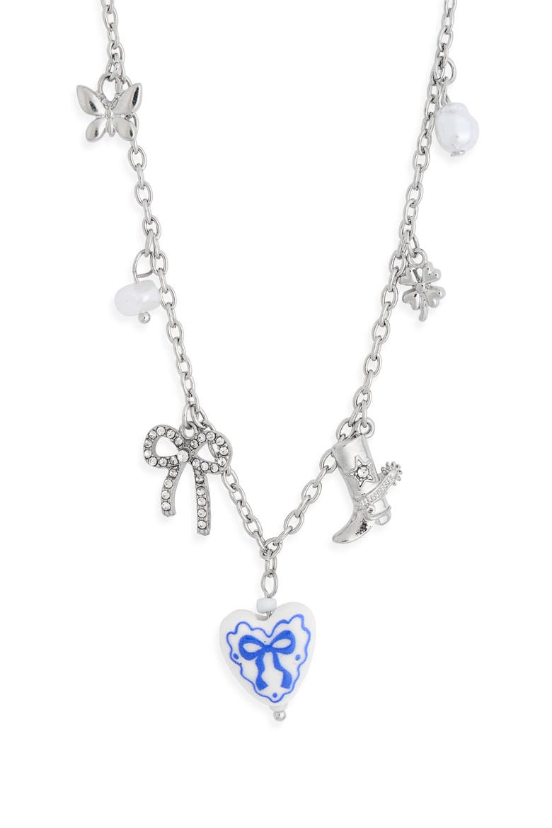 Pretty Western Charm Necklace, Main, color, RHODIUM MULTI