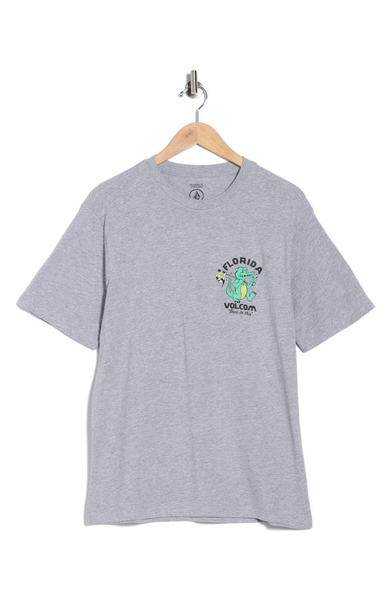 Volcom Gatornation Cotton Graphic T-Shirt, Main, color, Heather Grey