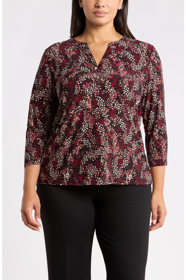 Print Henley Top, Main, color, ANNE BLACK MULTI