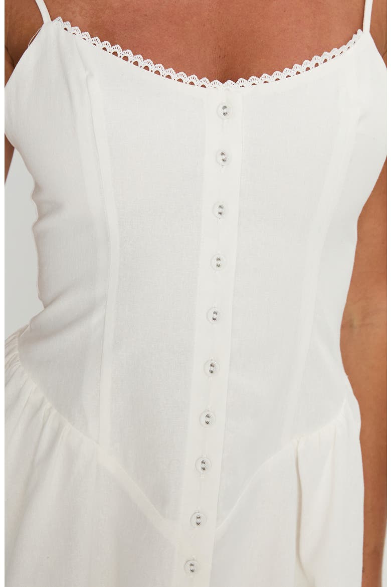 Toulouse Cotton Mini Sundress, Alternate, color, WHITE