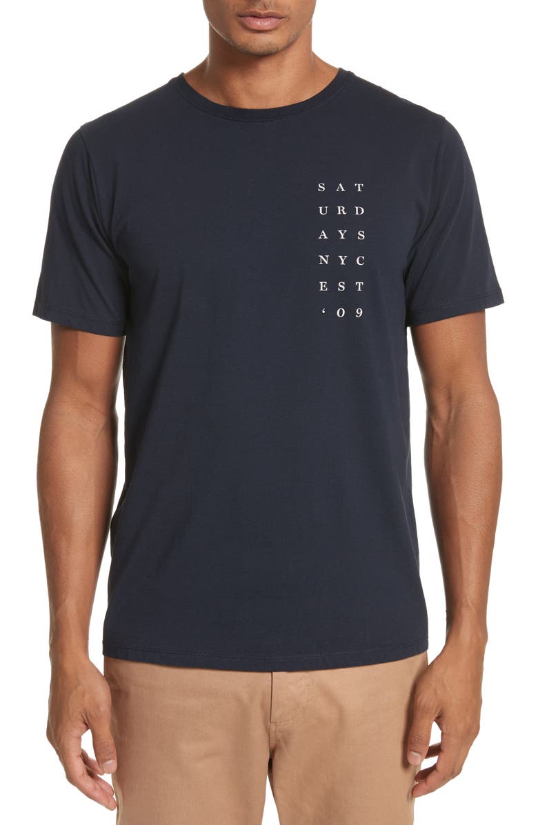 Saturdays NYC Stacked Graphic T-Shirt, Main, color, 