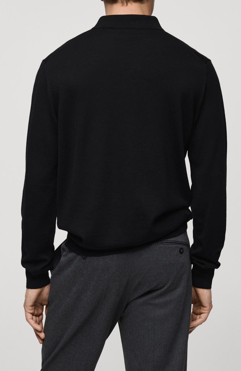 MANGO Long Sleeve Wool Polo Sweater, Alternate, color,
