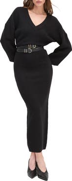 Favorite Daughter The Ava Long Sleeve Sweater Maxi Dress