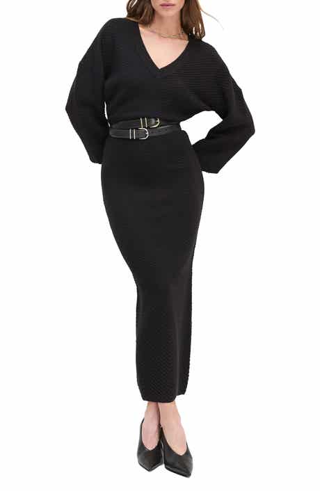 The Ava Long Sleeve Sweater Maxi Dress