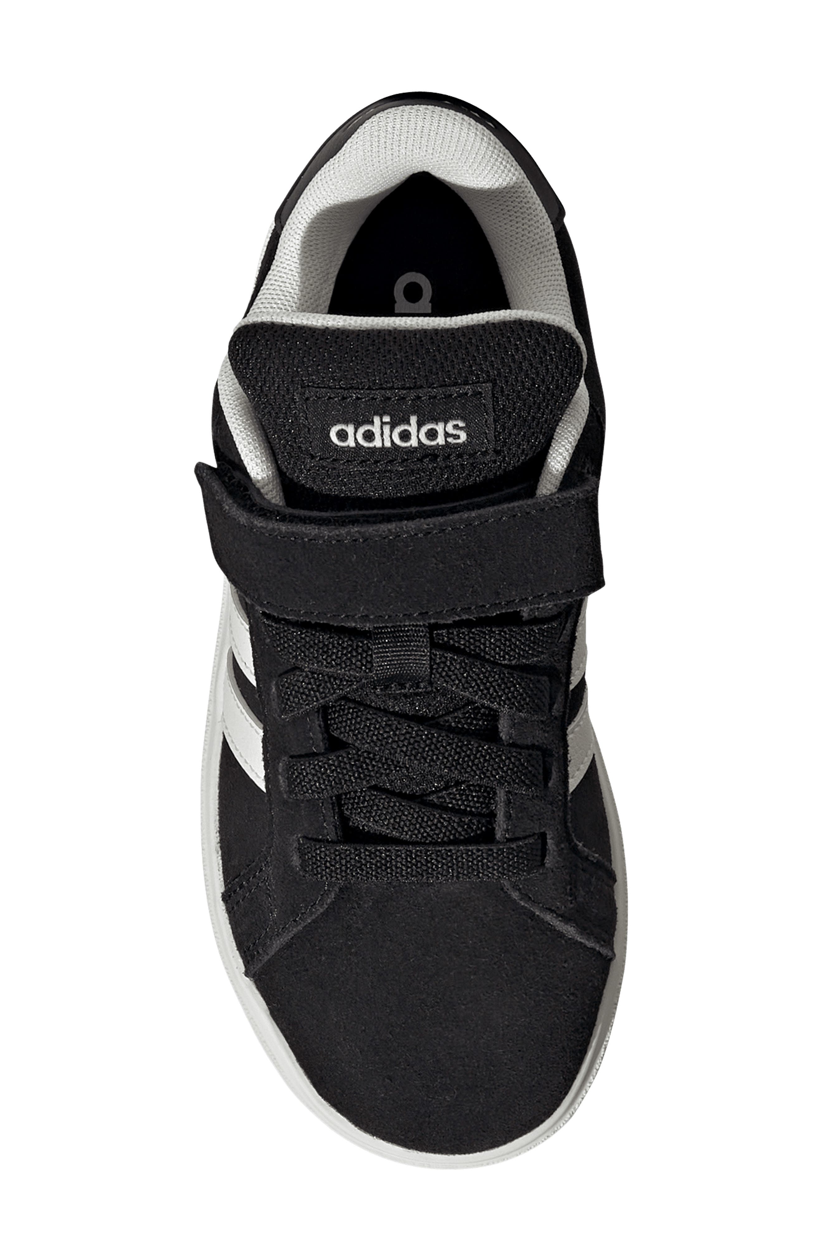 adidas Kids' Grand Court Sneaker, Alternate, color, Black/ Off White/ Gum