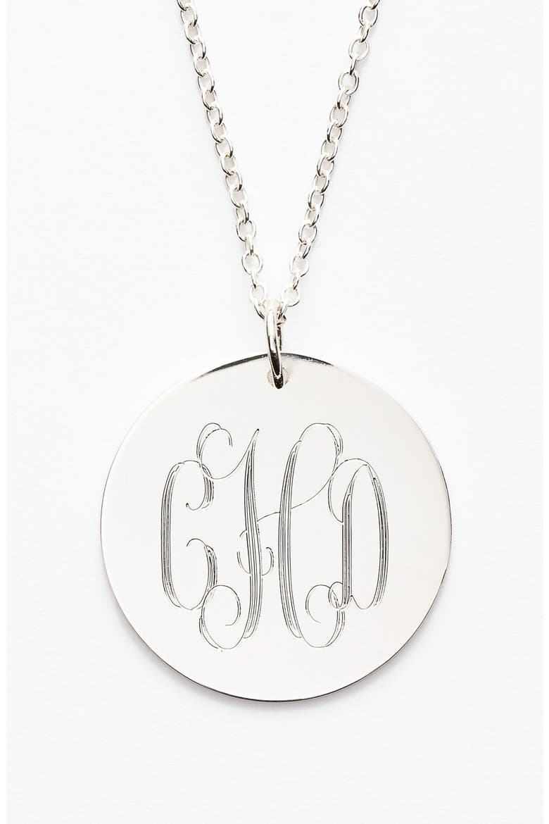 Personalized Reversible Pendant Necklace, Main, color, SILVER