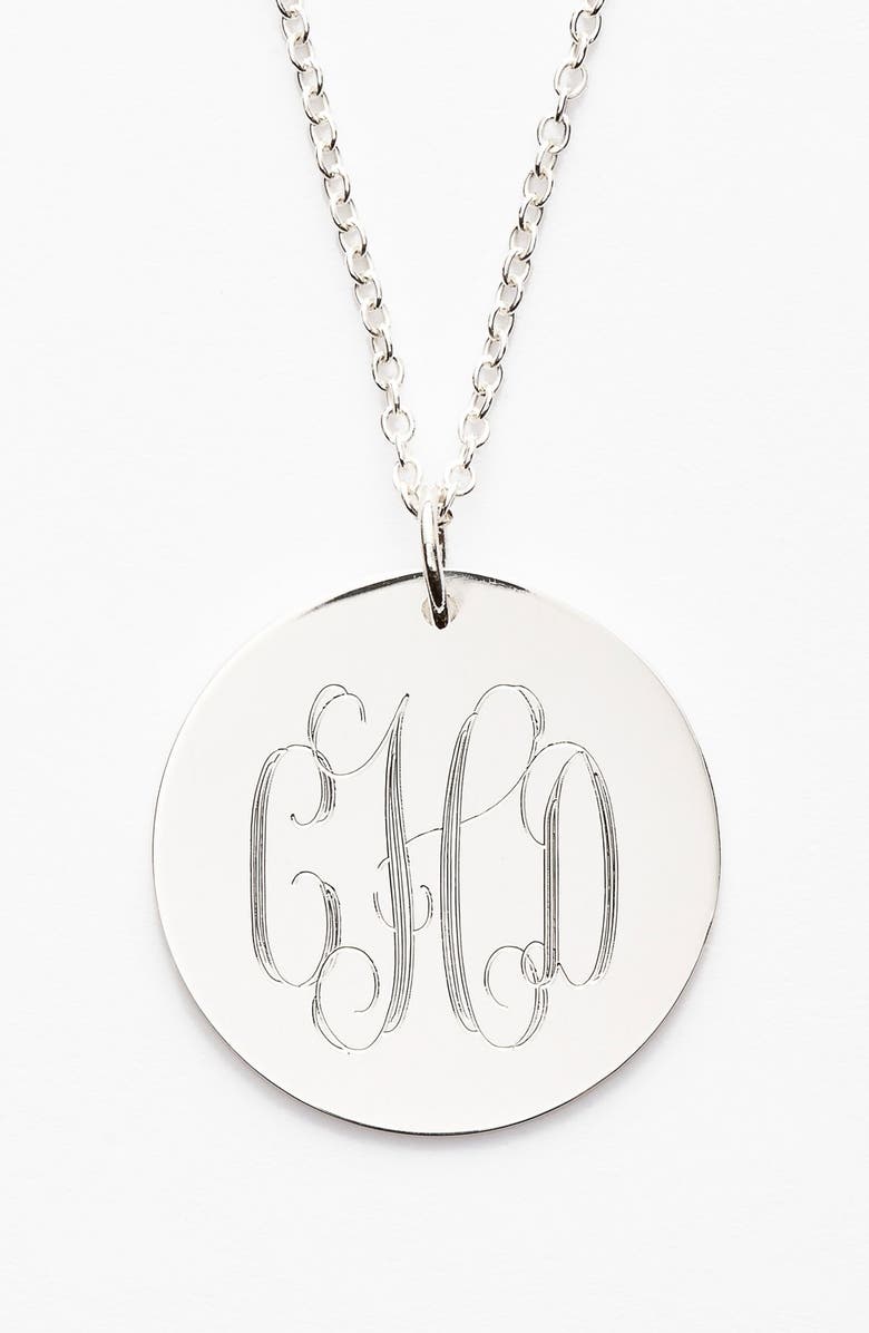 Jane Basch Designs Personalized Reversible Pendant Necklace, Main, color, 