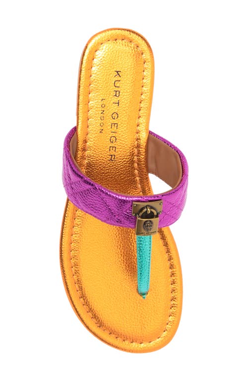 Kurt Geiger London Brixton T-strap Sandal In Open Pink