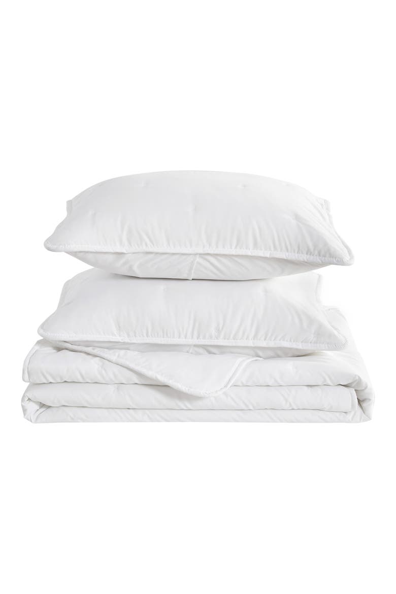 Dot Stitched Quilt Set, Main, color, WHITE