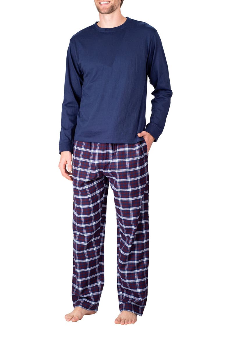 Flannel Pajamas, Alternate, color, BLUE AND RED