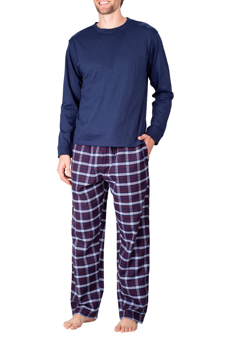 SLEEPHERO Flannel Pajamas, Alternate, color, Blue And Red