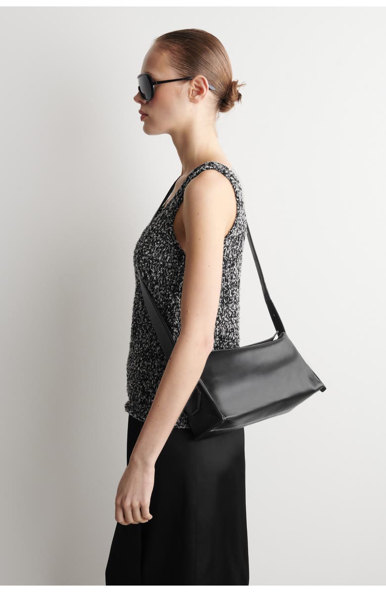 COS Plinth Crossbody Bag - Leather, Alternate, color, Black