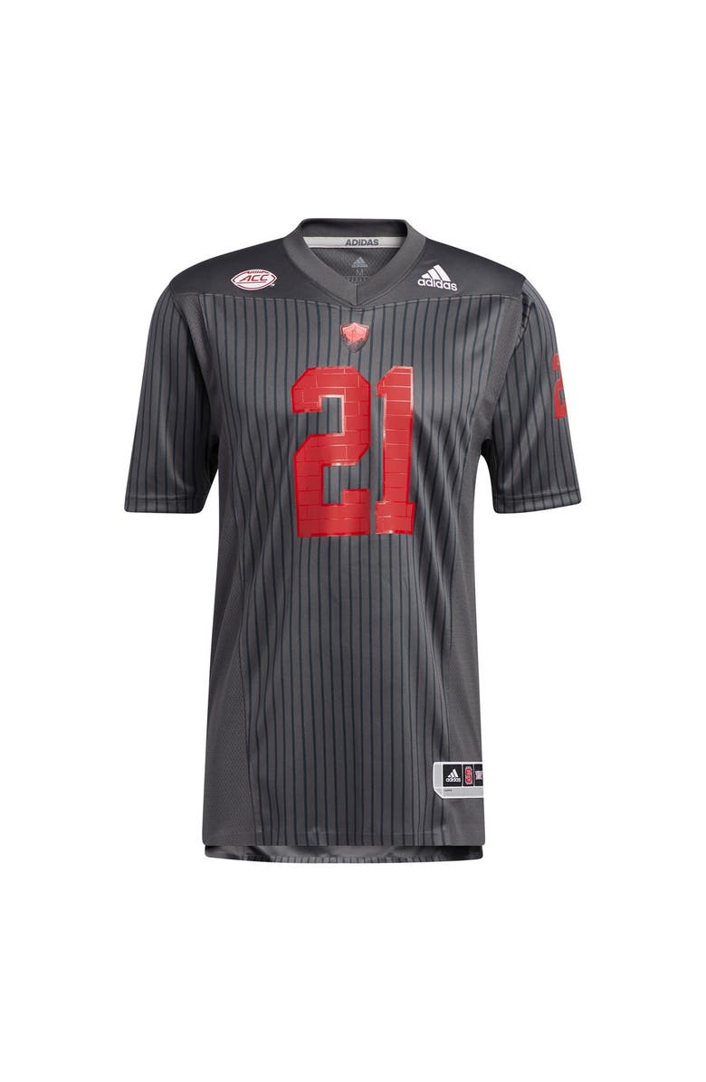 adidas Men's adidas #21 Gray NC State Wolfpack Strategy Premier Jersey, Alternate, color,