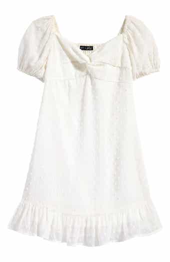 Kids' Twist Front Clip Dot Party Dress