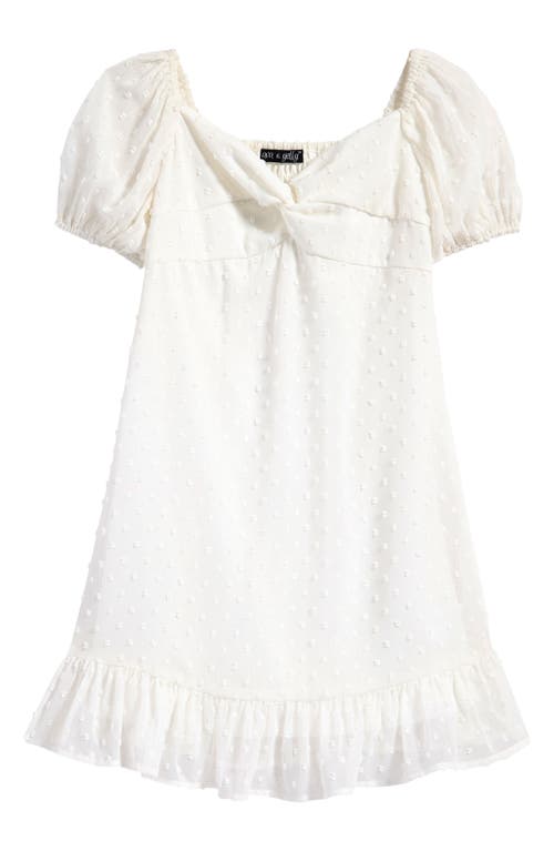 Shop Ava & Yelly Kids' Twist Front Clip Dot Party Dress