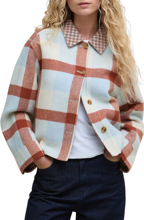 Barbour Robyn Wool Blend Shirt Jacket In Blue