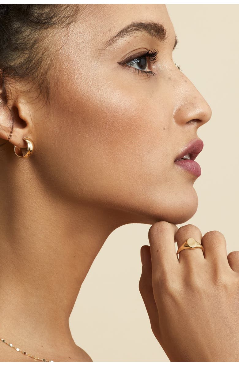 Oradina 14K Yellow Gold Florence Oval Signet Ring, Alternate, color, Yellow Gold