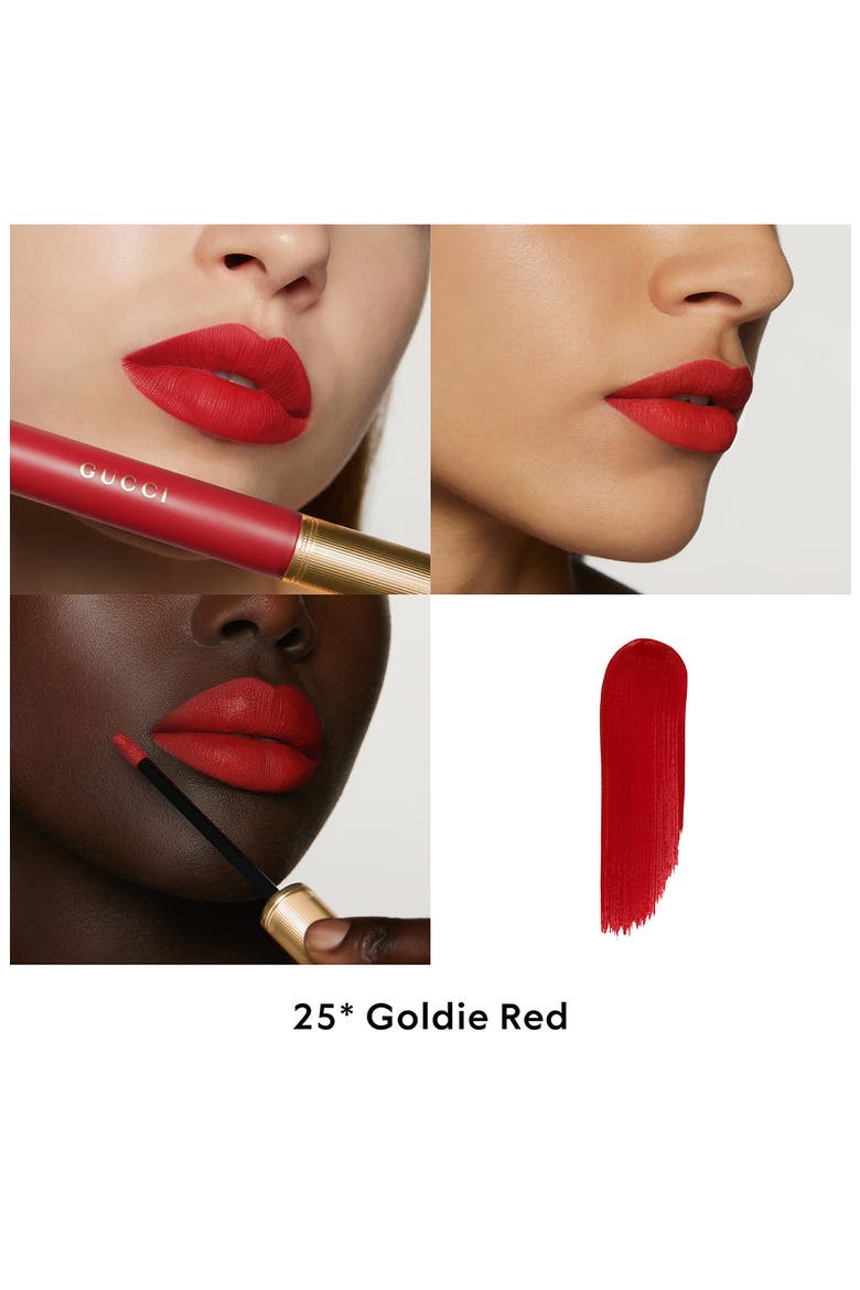 Rouge À Lèvres Liquid Matte Lipstick, Alternate, color, 25 GOLDIE RED