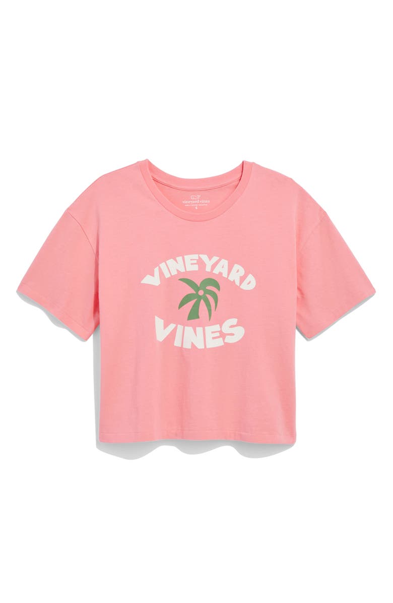 vineyard vines Palm Tree Cotton Crop T-Shirt, Main, color,