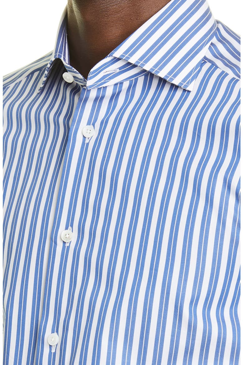 Milano Stripe Button-Up Shirt, Alternate, color, BLUE STRIPE