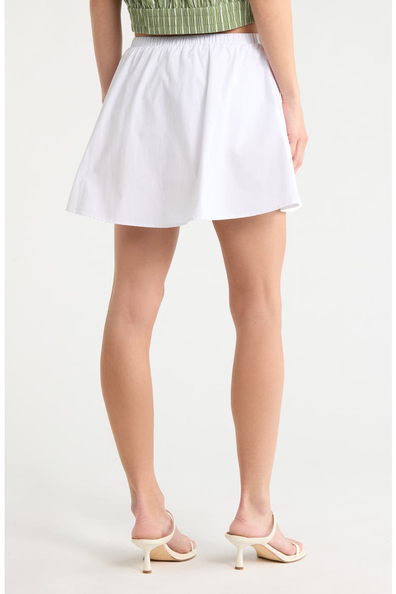 Solid A-Line Skort, Alternate, color, WHITE