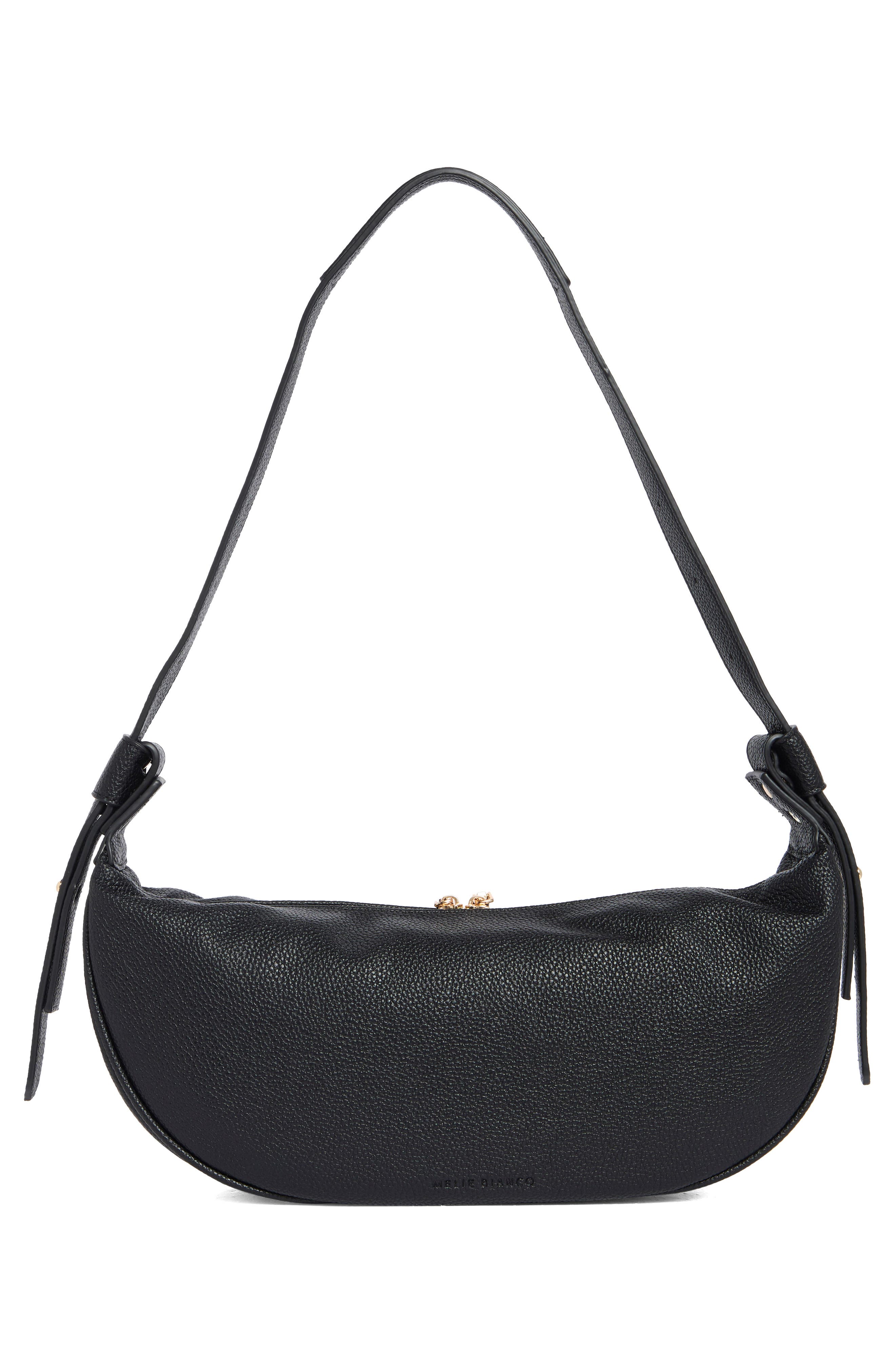Melie Bianco Hayden Faux Leather Crossbody Bag, Alternate, color, Black