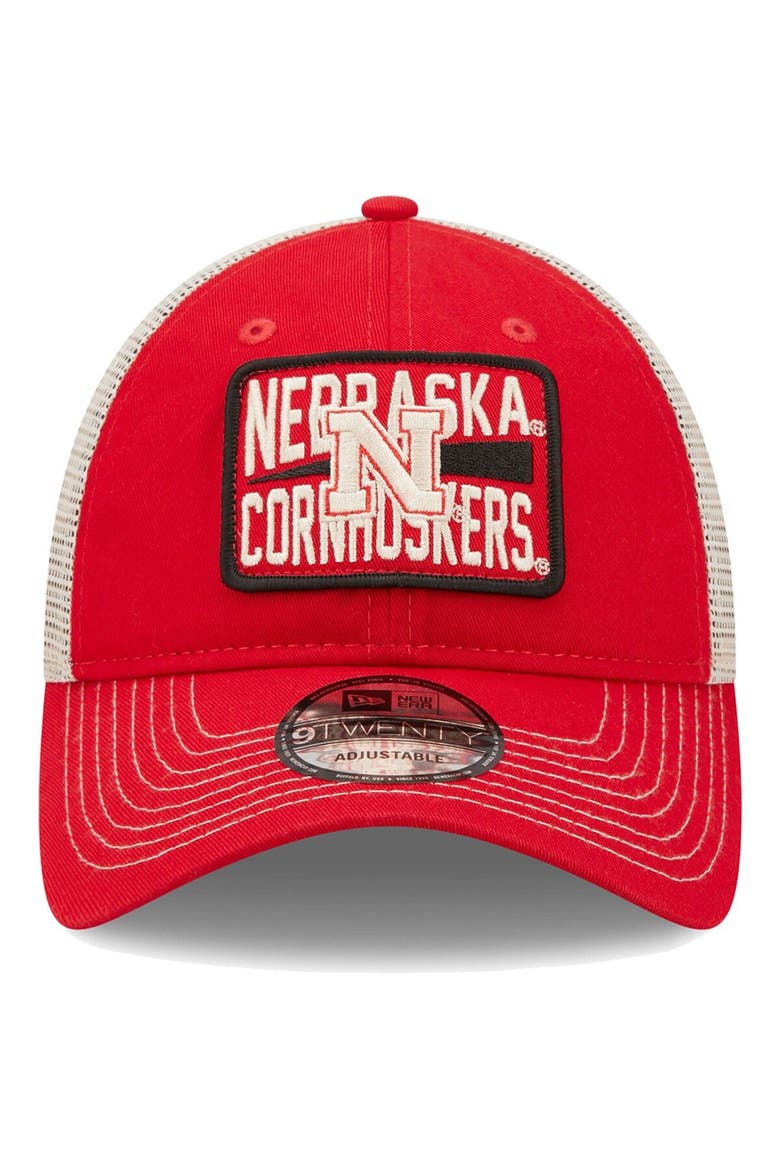 Men's New Era Scarlet/Natural Nebraska Huskers Devoted 9TWENTY Adjustable Hat, Alternate, color, Scarlet
