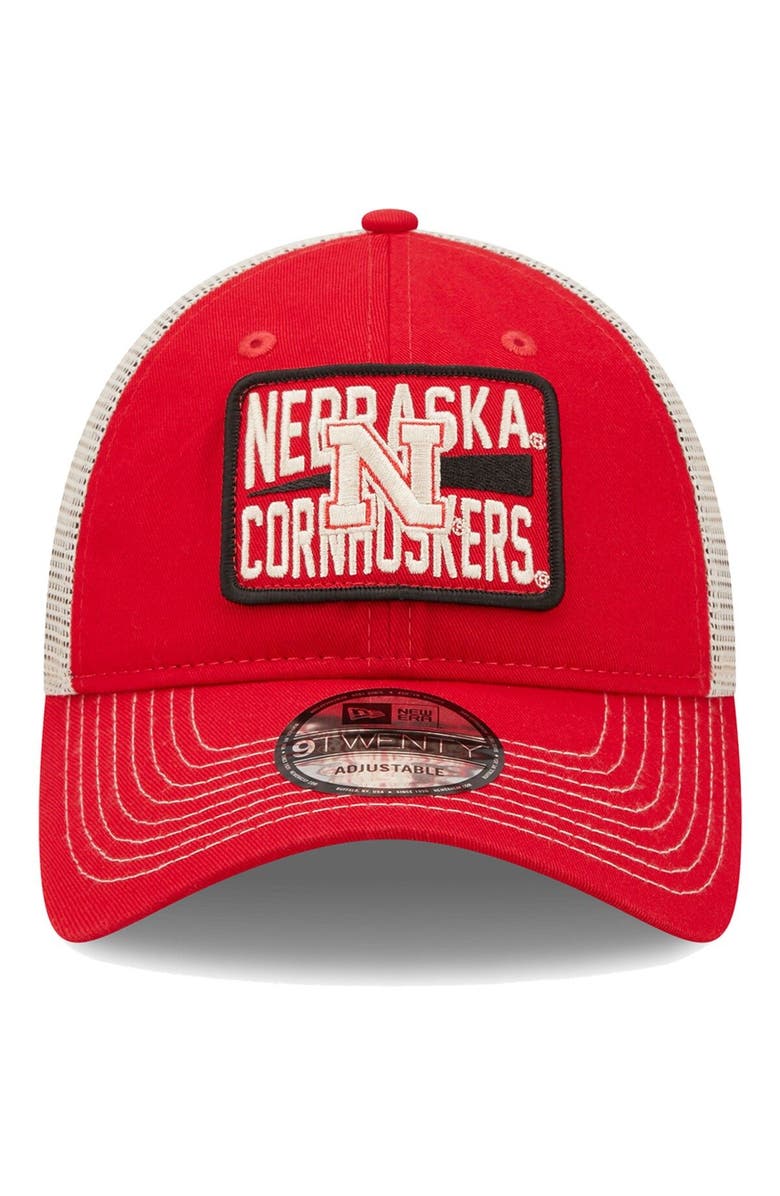 New Era Men's New Era Scarlet/Natural Nebraska Huskers Devoted 9TWENTY Adjustable Hat, Alternate, color,