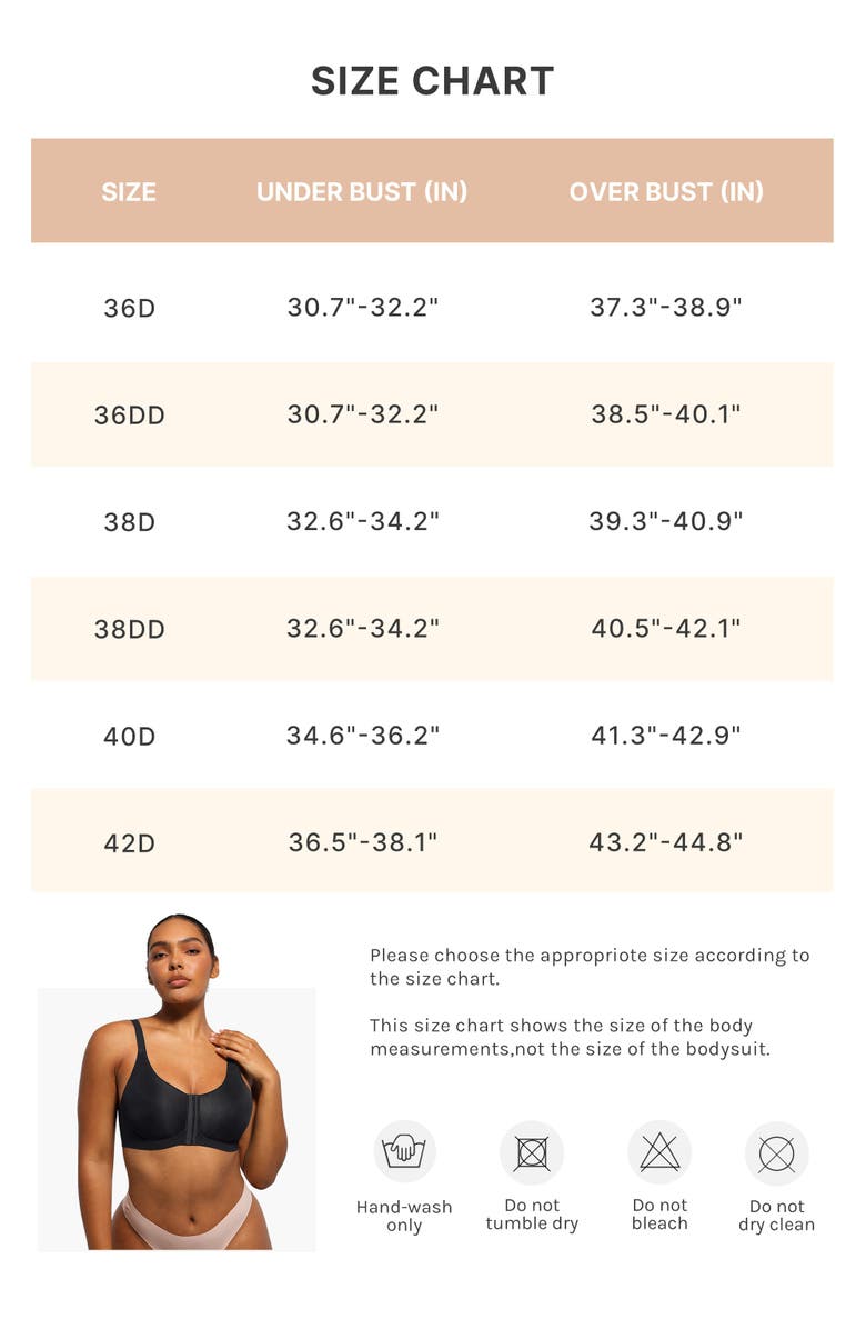 Shapellx Wireless Front-Hook Back Smooth Bra, Alternate, color, 