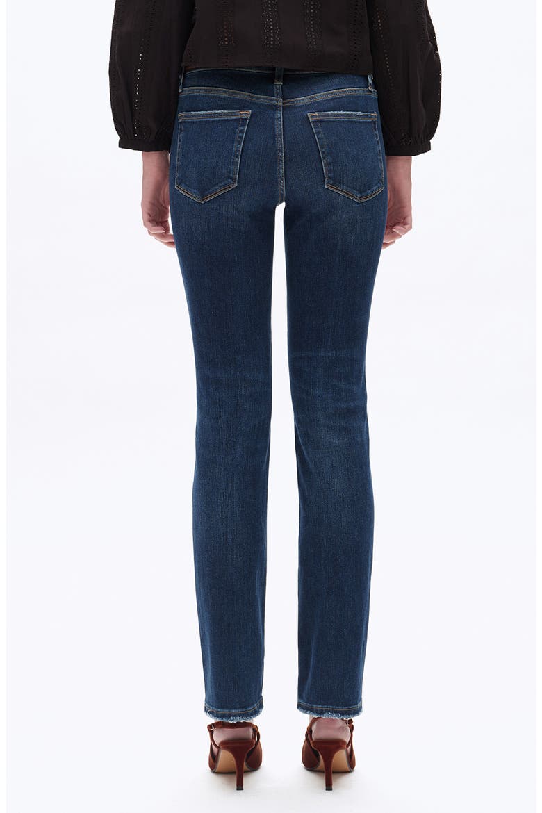 Mid Rise Slim Straight Leg Jeans, Alternate, color, DARK BLUE