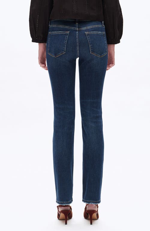 Bayeas Mid Rise Slim Straight Leg Jeans In Blue