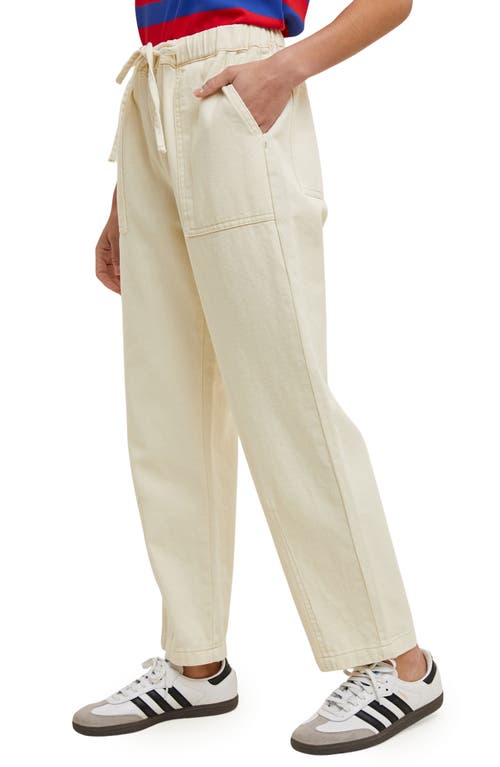 Wishlist Drawstring Waist Baggy Jeans In Neutral