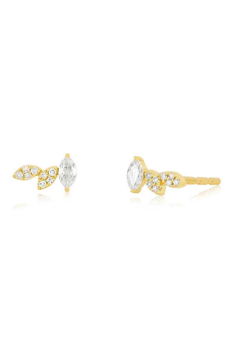 Marquise Diamond Stud Earrings, Main, color, 14K YELLOW GOLD