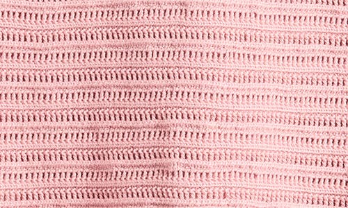 Halogenr Halogen(r) Open Stitch Sleeveless Cotton Side Button Sweater In Bridal Rose